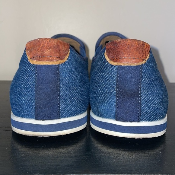 ALDO Blue Canvas Slip-On Shoes with Leather Sole Beds.  Size 12 - Picture 3 of 12